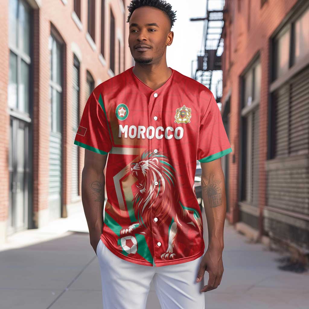 Custom Morocco WC Football 2026 Baseball Jersey Go Champions Lion Spirit - African Pride