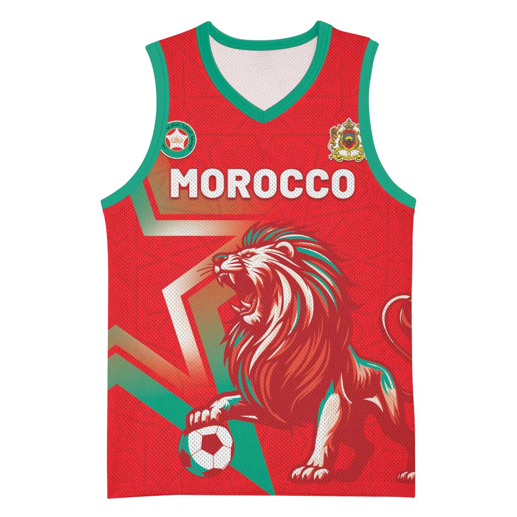 Custom Morocco WC Football 2026 Basketball Jersey Go Champions Lion Spirit - African Pride