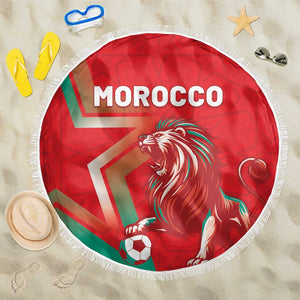 Morocco WC Football 2026 Beach Blanket Go Champions Lion Spirit - African Pride