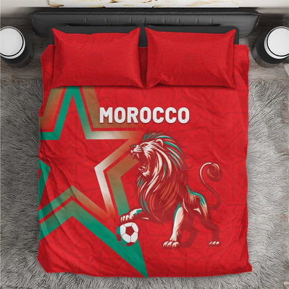 Morocco WC Football 2026 Bedding Set Go Champions Lion Spirit - African Pride