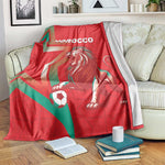 Morocco WC Football 2026 Blanket Go Champions Lion Spirit - African Pride