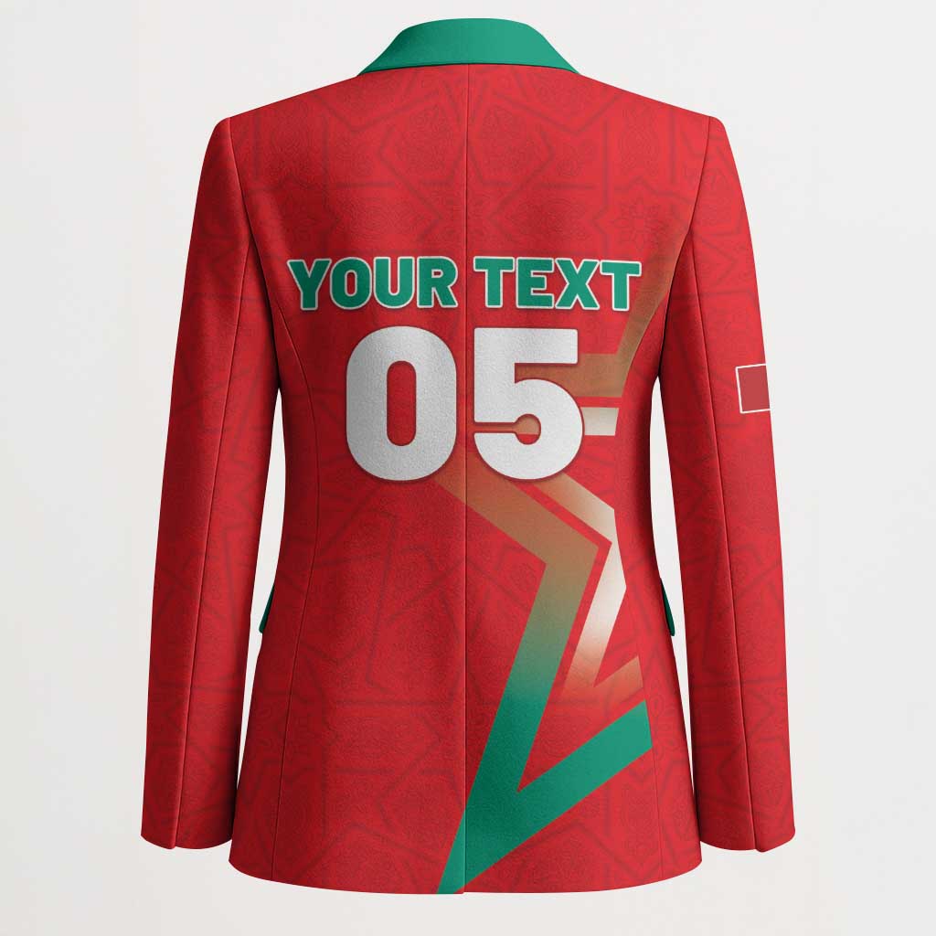 Custom Morocco WC Football 2026 Blazer Go Champions Lion Spirit - African Pride