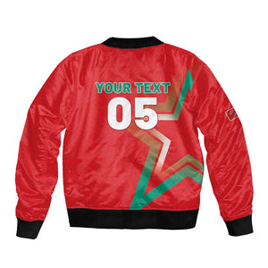 Custom Morocco WC Football 2026 Bomber Jacket Go Champions Lion Spirit - African Pride