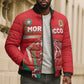 Custom Morocco WC Football 2026 Bomber Puffer Jacket Go Champions Lion Spirit - African Pride