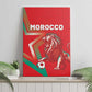 Morocco WC Football 2026 Canvas Wall Art Go Champions Lion Spirit - African Pride