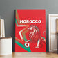 Morocco WC Football 2026 Canvas Wall Art Go Champions Lion Spirit - African Pride