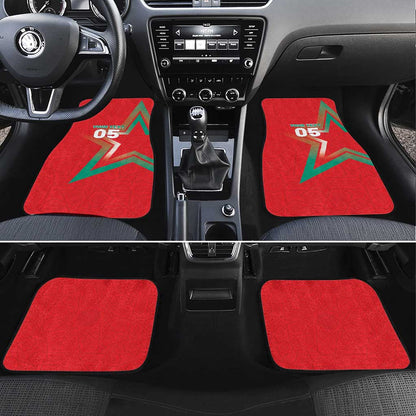 Custom Morocco WC Football 2026 Car Mats Go Champions Lion Spirit - African Pride