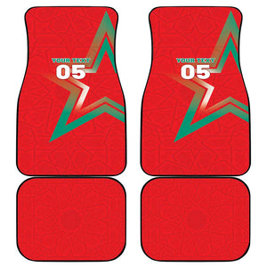Custom Morocco WC Football 2026 Car Mats Go Champions Lion Spirit - African Pride