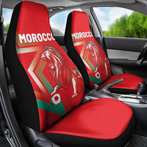 Morocco WC Football 2026 Car Seat Cover Go Champions Lion Spirit - African Pride