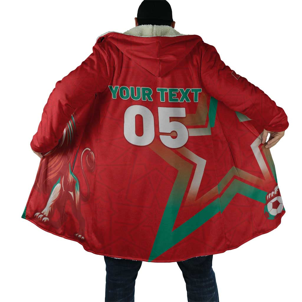 Custom Morocco WC Football 2026 Cloak Go Champions Lion Spirit - African Pride