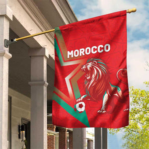 Morocco WC Football 2026 Garden Flag Go Champions Lion Spirit - African Pride