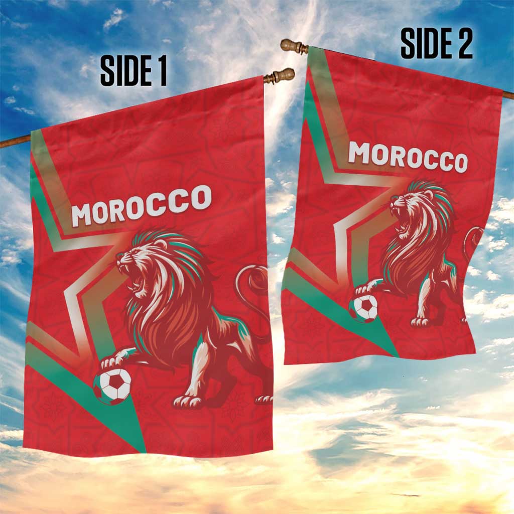 Morocco WC Football 2026 Garden Flag Go Champions Lion Spirit - African Pride