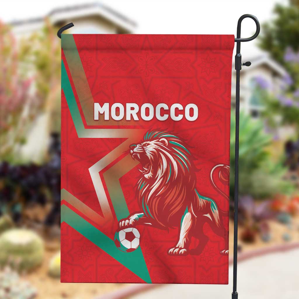 Morocco WC Football 2026 Garden Flag Go Champions Lion Spirit - African Pride