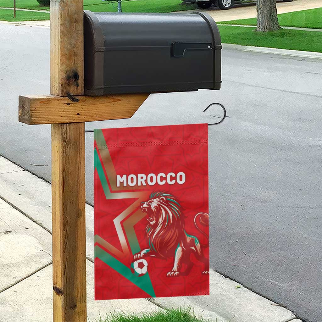 Morocco WC Football 2026 Garden Flag Go Champions Lion Spirit - African Pride
