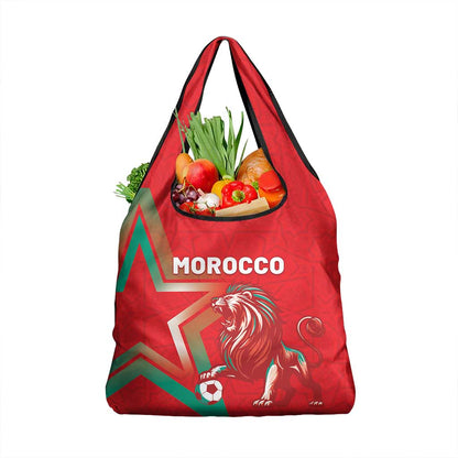Morocco WC Football 2026 Grocery Bag Go Champions Lion Spirit - African Pride