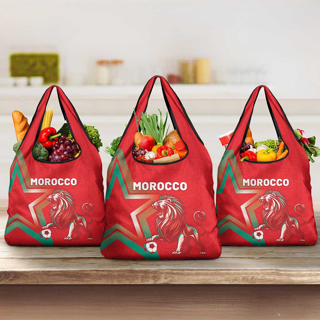 Morocco WC Football 2026 Grocery Bag Go Champions Lion Spirit - African Pride