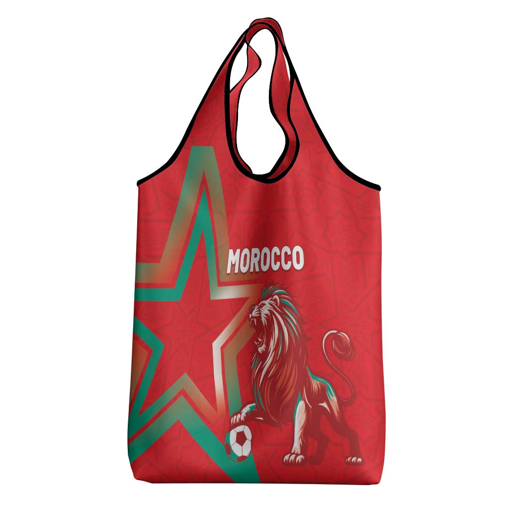 Morocco WC Football 2026 Grocery Bag Go Champions Lion Spirit - African Pride