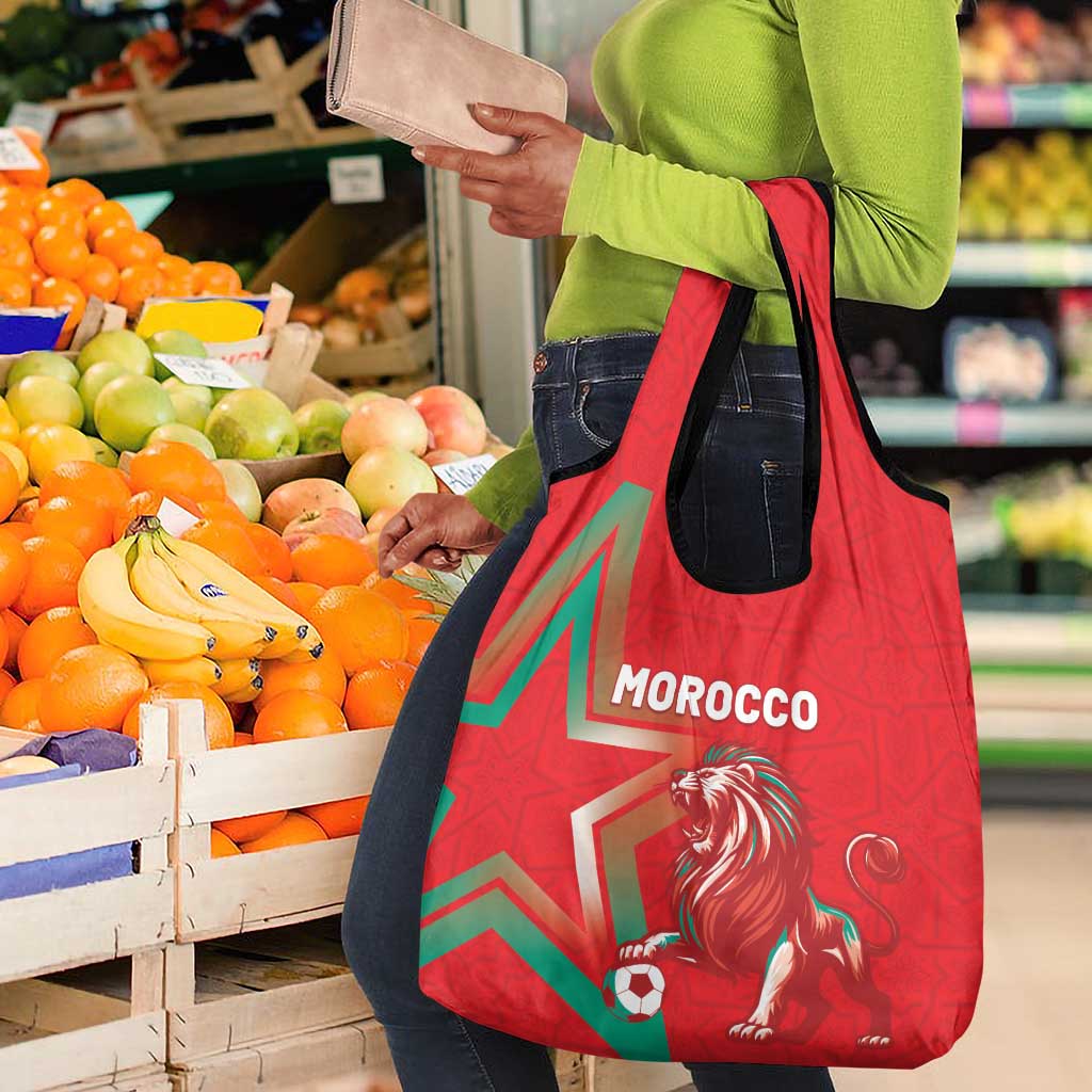 Morocco WC Football 2026 Grocery Bag Go Champions Lion Spirit - African Pride