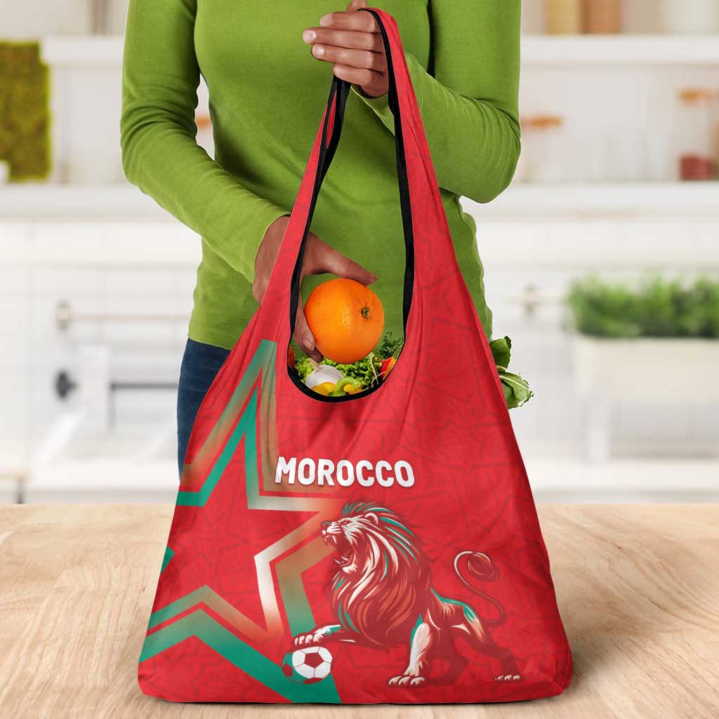Morocco WC Football 2026 Grocery Bag Go Champions Lion Spirit - African Pride