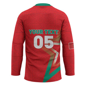 Custom Morocco WC Football 2026 Hockey Jersey Go Champions Lion Spirit - African Pride