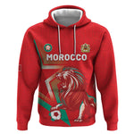 Custom Morocco WC Football 2026 Hoodie Go Champions Lion Spirit - African Pride