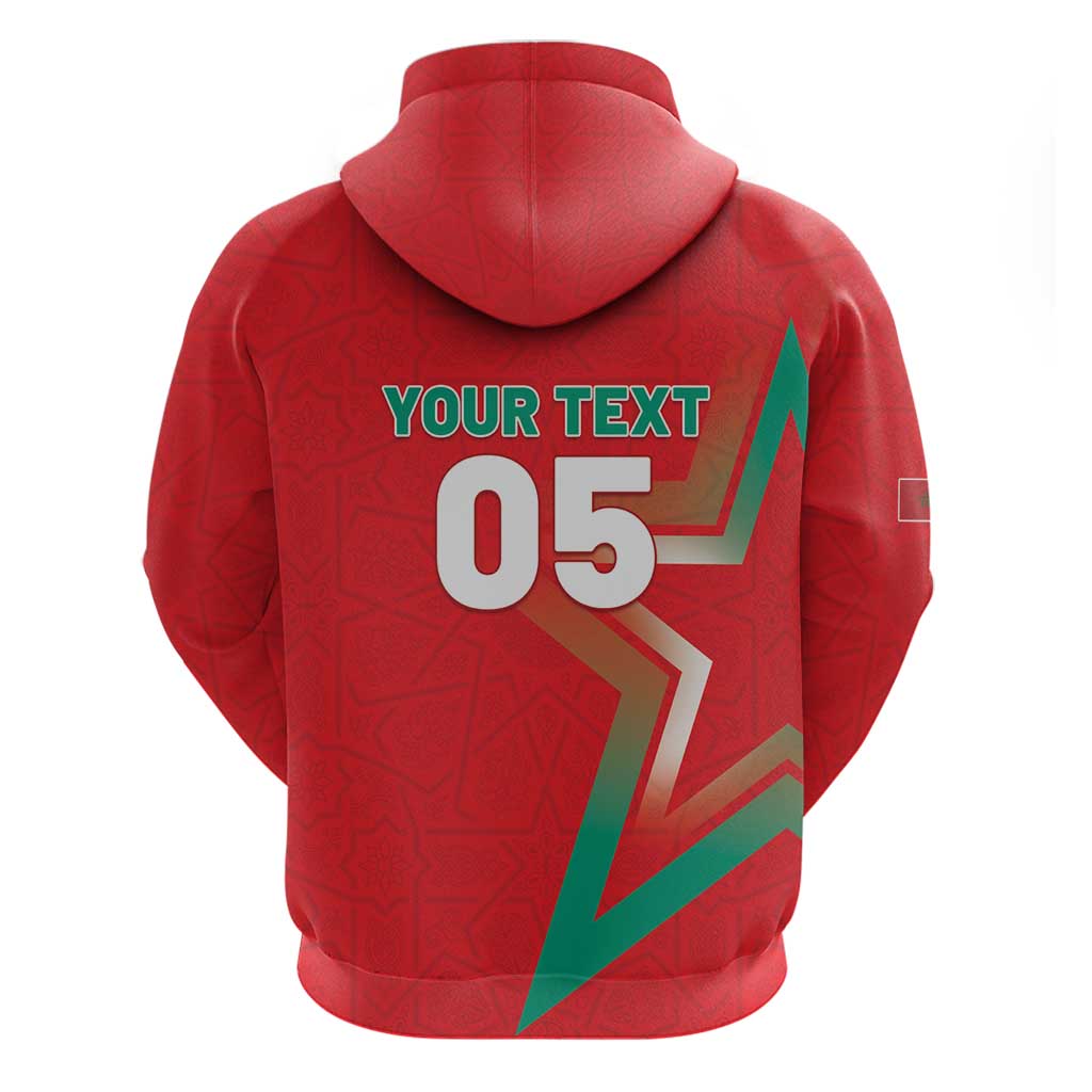 Custom Morocco WC Football 2026 Hoodie Go Champions Lion Spirit - African Pride