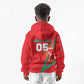 Custom Morocco WC Football 2026 Kid Hoodie Go Champions Lion Spirit - African Pride