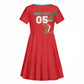 Custom Morocco WC Football 2026 Kid Short Sleeve Dress Go Champions Lion Spirit - African Pride