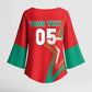 Custom Morocco WC Football 2026 Kimono Sleeve Blouse Go Champions Lion Spirit - African Pride