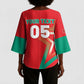 Custom Morocco WC Football 2026 Kimono Sleeve Blouse Go Champions Lion Spirit - African Pride