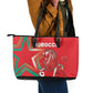 Morocco WC Football 2026 Leather Tote Bag Go Champions Lion Spirit - African Pride