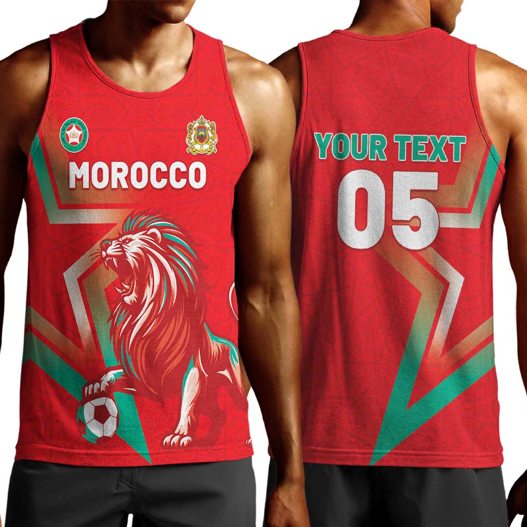 Custom Morocco WC Football 2026 Men Tank Top Go Champions Lion Spirit - African Pride