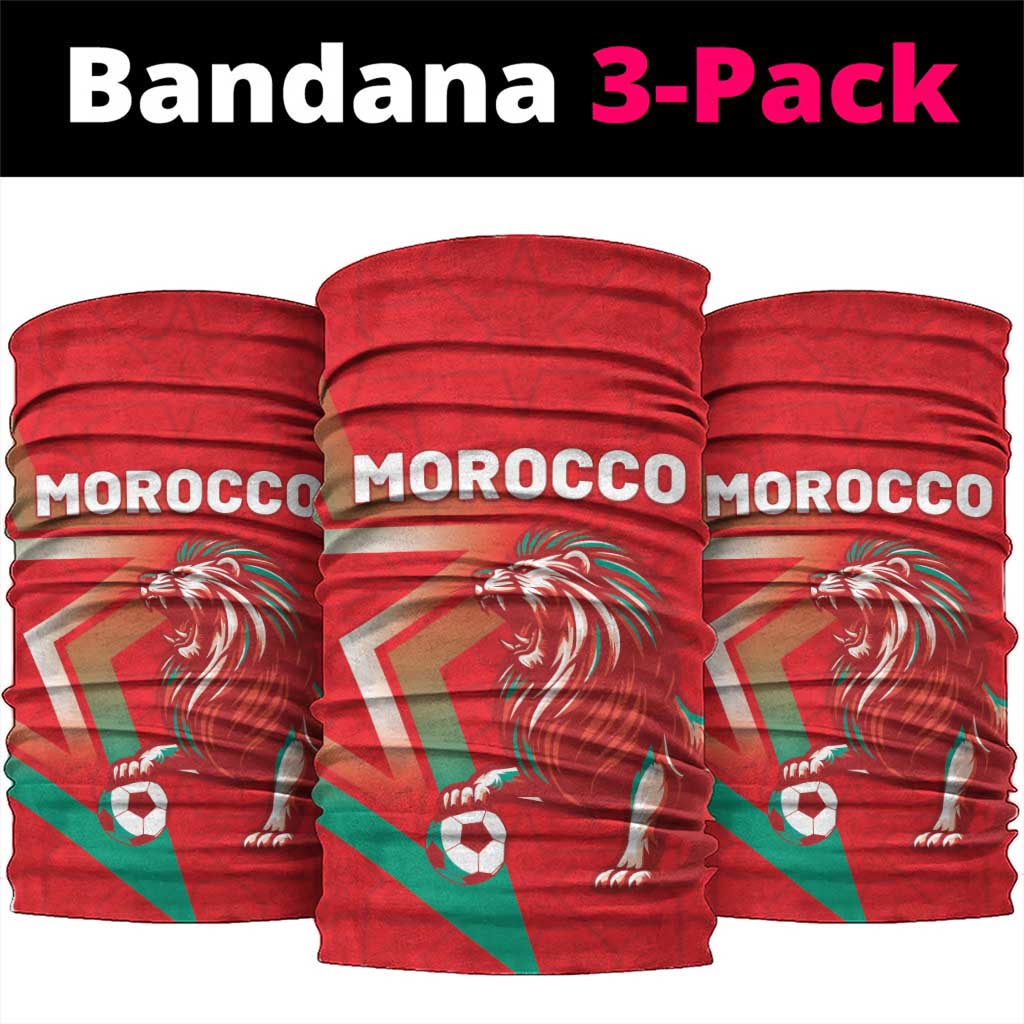 Morocco WC Football 2026 Neck Gaiter Go Champions Lion Spirit - African Pride