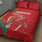 Morocco WC Football 2026 Quilt Bed Set Go Champions Lion Spirit - African Pride