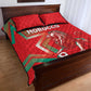 Morocco WC Football 2026 Quilt Bed Set Go Champions Lion Spirit - African Pride