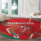 Morocco WC Football 2026 Round Carpet Go Champions Lion Spirit - African Pride