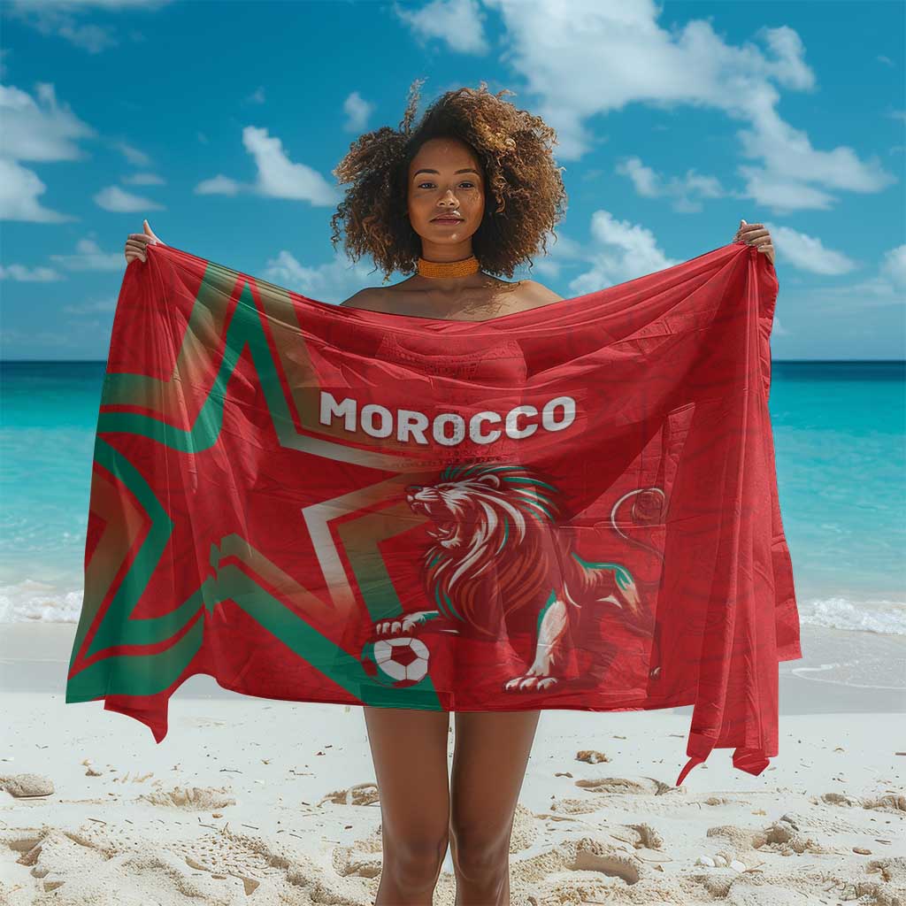 Morocco WC Football 2026 Sarong Go Champions Lion Spirit - African Pride
