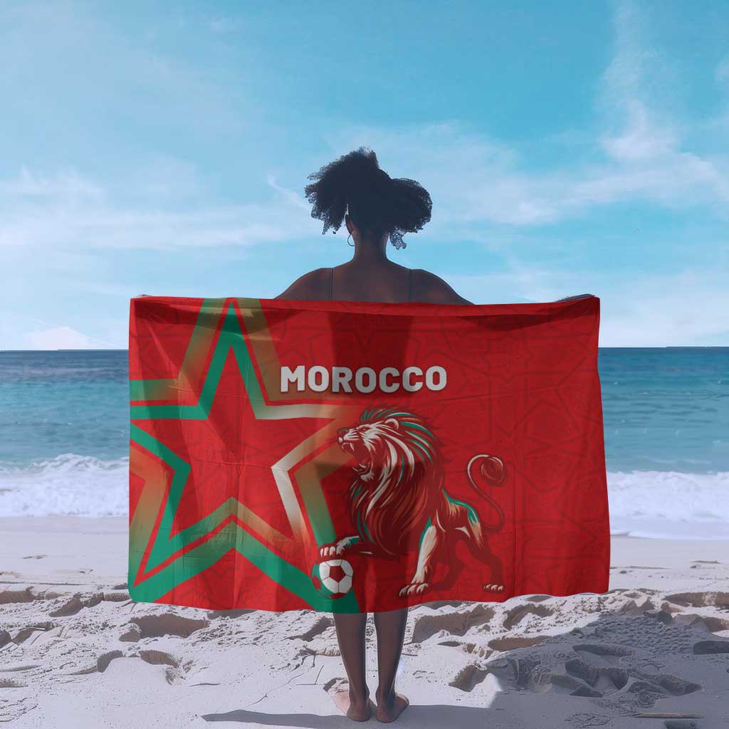 Morocco WC Football 2026 Sarong Go Champions Lion Spirit - African Pride