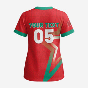 Custom Morocco WC Football 2026 Scrub Top Go Champions Lion Spirit - African Pride