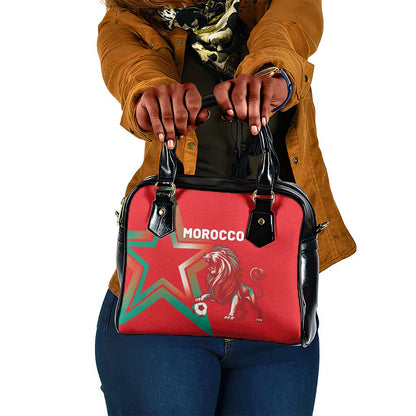 Morocco WC Football 2026 Shoulder Handbag Go Champions Lion Spirit - African Pride