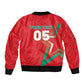 Custom Morocco WC Football 2026 Sleeve Zip Bomber Jacket Go Champions Lion Spirit - African Pride