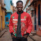 Custom Morocco WC Football 2026 Sleeve Zip Bomber Jacket Go Champions Lion Spirit - African Pride