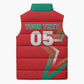 Custom Morocco WC Football 2026 Sleeveless Puffer Jacket Go Champions Lion Spirit - African Pride