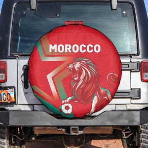 Morocco WC Football 2026 Spare Tire Cover Go Champions Lion Spirit - African Pride