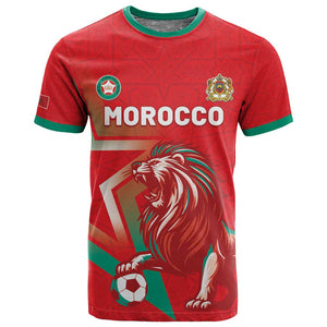 Custom Morocco WC Football 2026 T shirt Go Champions Lion Spirit - African Pride