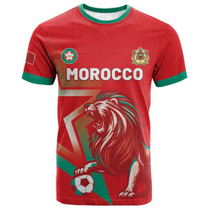 Custom Morocco WC Football 2026 T shirt Go Champions Lion Spirit LT05