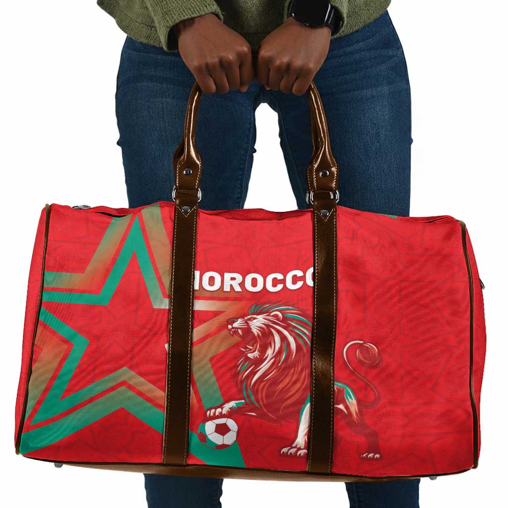Morocco WC Football 2026 Travel Bag Go Champions Lion Spirit - African Pride