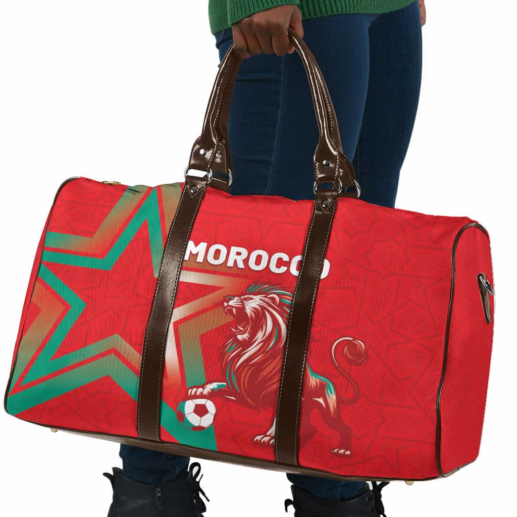 Morocco WC Football 2026 Travel Bag Go Champions Lion Spirit - African Pride