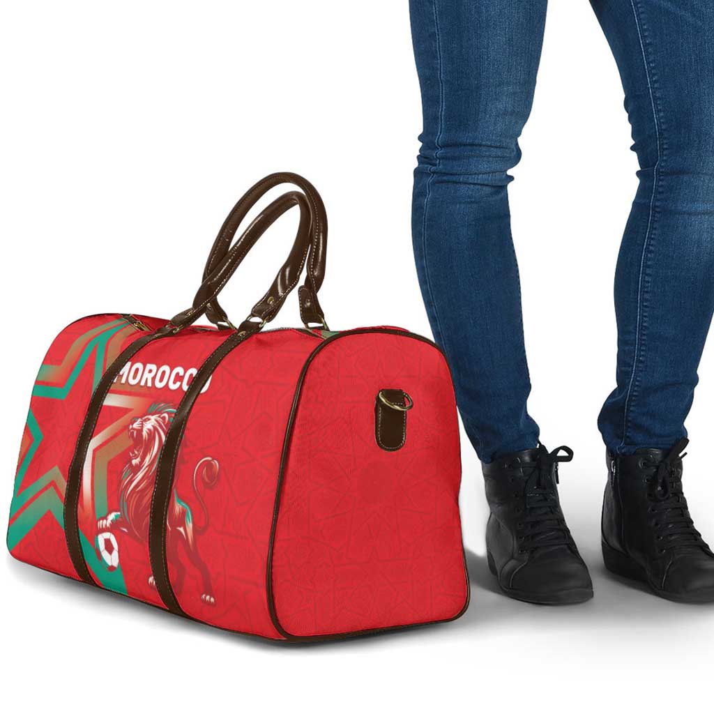Morocco WC Football 2026 Travel Bag Go Champions Lion Spirit - African Pride