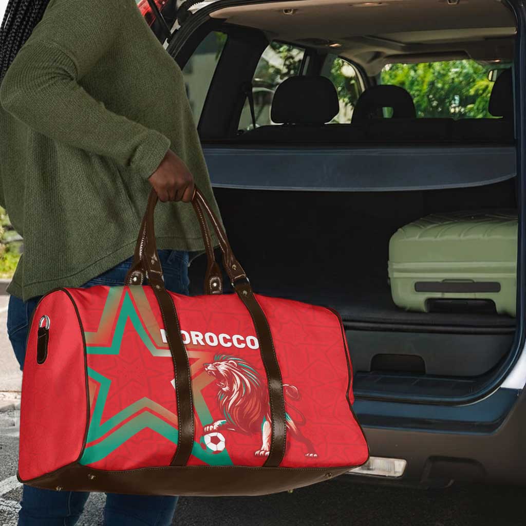 Morocco WC Football 2026 Travel Bag Go Champions Lion Spirit - African Pride
